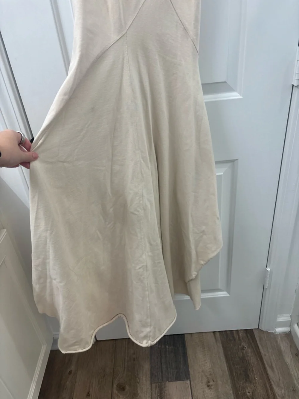Free People Cream Halter Midi Dress